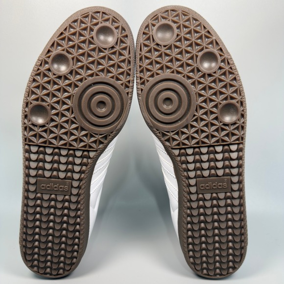 Adidas Samba OG Mens 12.5 12 1/2 Casual Sneaker White Gum Suede Leather Low Shoe - Picture 15 of 16